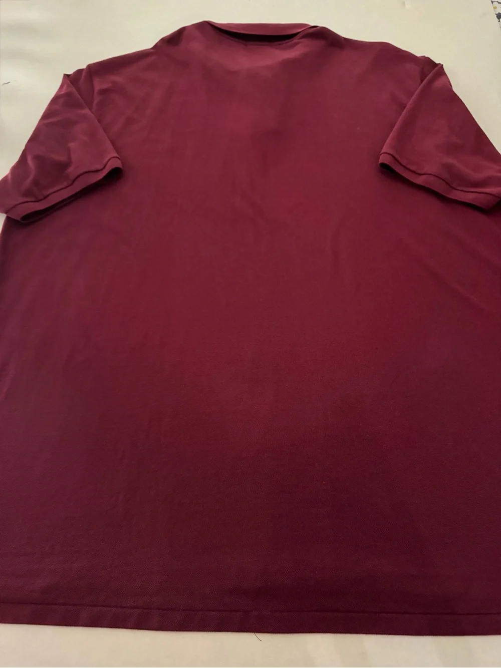 Polo Ralph Lauren Men’s Mesh Polo Shirt Burgundy with Green Pony Big & Tall 4XL